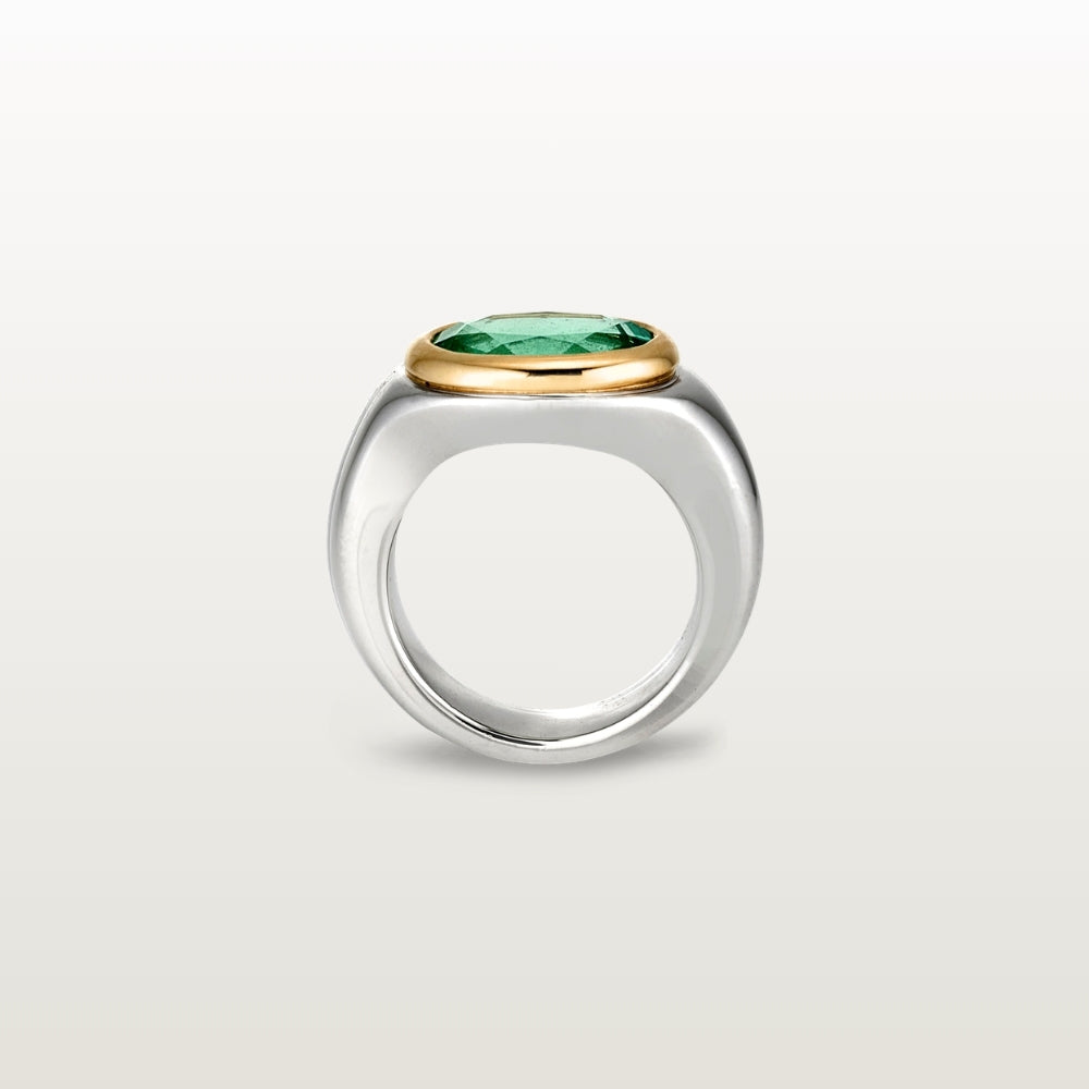 COLOMBIAN EMERALD JEAN SIGNET RING