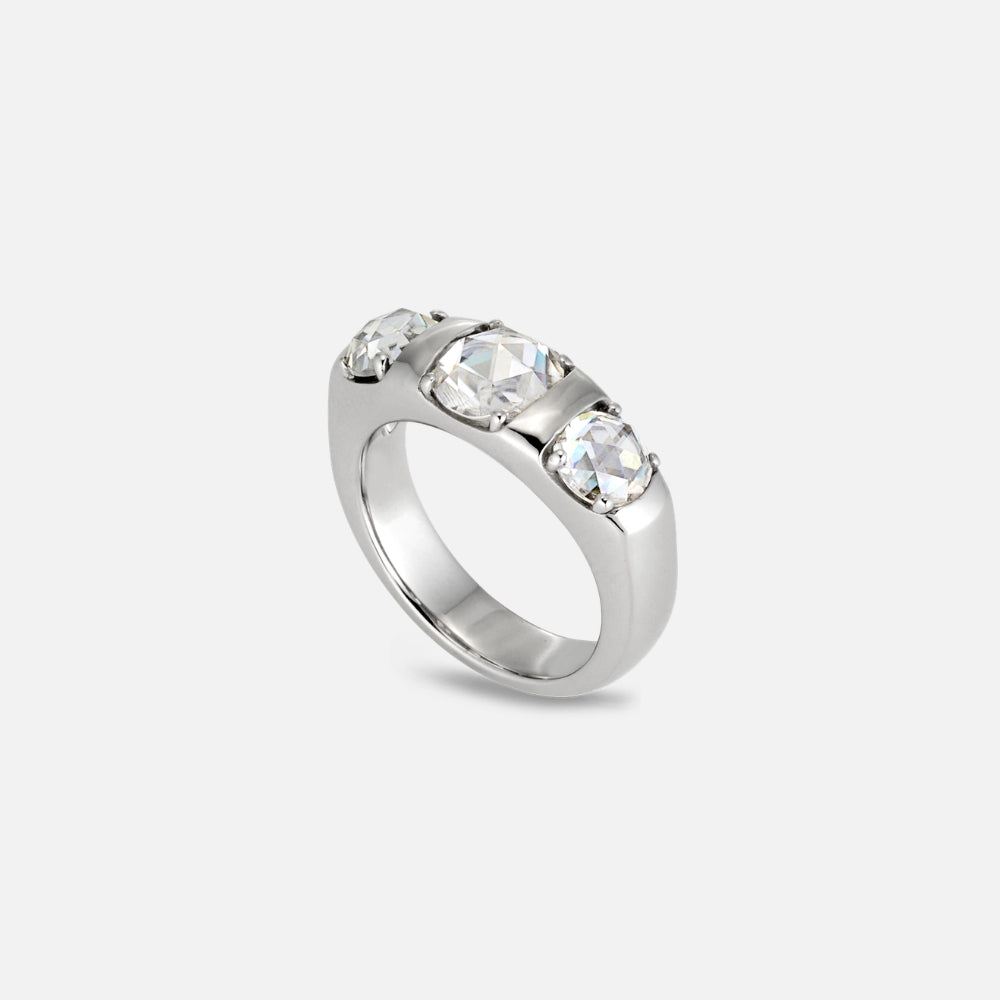 ROSE-CUT DIAMOND LUCIEN TRILOGY RING