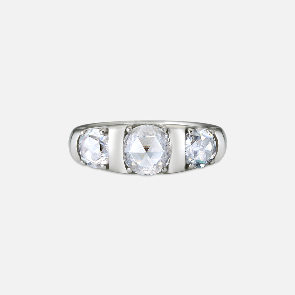 ROSE-CUT DIAMOND LUCIEN TRILOGY RING